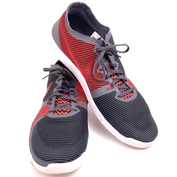 Nike Free Trainer 3.0 Men’s  Gray Red 749361-060 Cross Training Shoes Size 15 - Picture 1 of 15